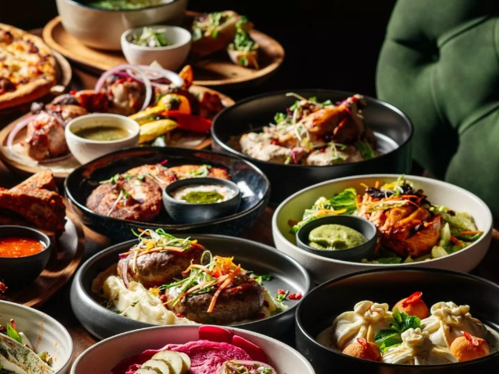 Plated filled withGeorigian foods